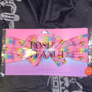 Posh Peanut Lisa Frank logo headwrap / Bow! NIB! (New in Bag) From the OG drop!
